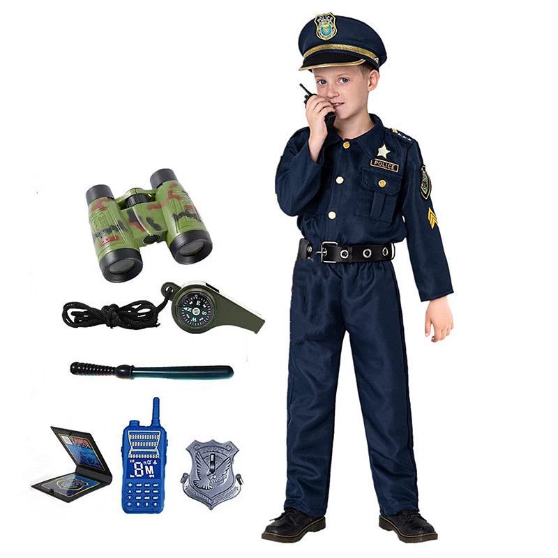 Kids Toys Kit - Милый американский детский костюм полицейского для